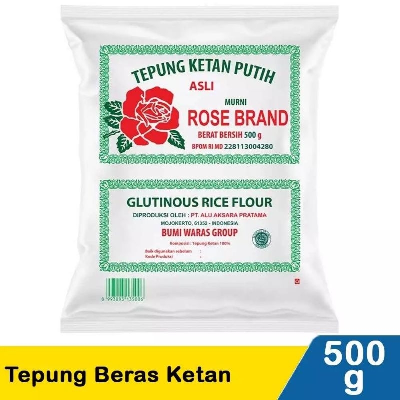 

Tepung Ketan Putih Rose Brand 500 gram