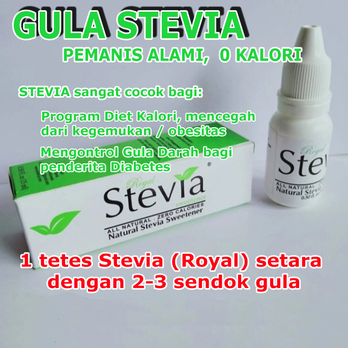 

STEVIA Pemanis Pengganti GULA | Beeru STEVIA Royal STEVIA | STEVIA 0 (NOL) Kalori Lebih SEHAT Cocok untuk DIET dan Aman untuk Penderita DIABET