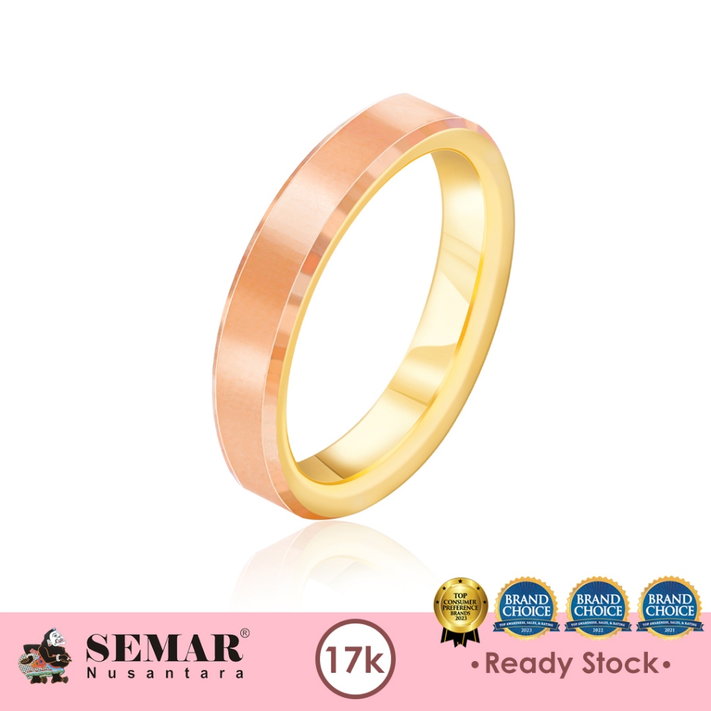 Cincin Emas Pipa Kaca Gold 17K Cincin Nikah Semar Nusantara