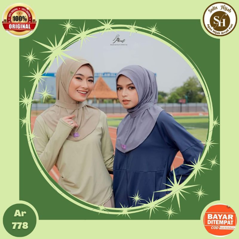 hijab jilbab kerudung bergo jersey instan olahraga senam sporty joging ootd pet antem tali ikat lehe