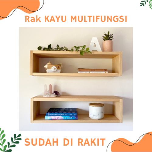 SUPER MURAH Rak Kotak Mengambang - Rak Kubus Kayu - Rak Mengambang Kayu - Rak Kubus Kayu - Rak Kotak