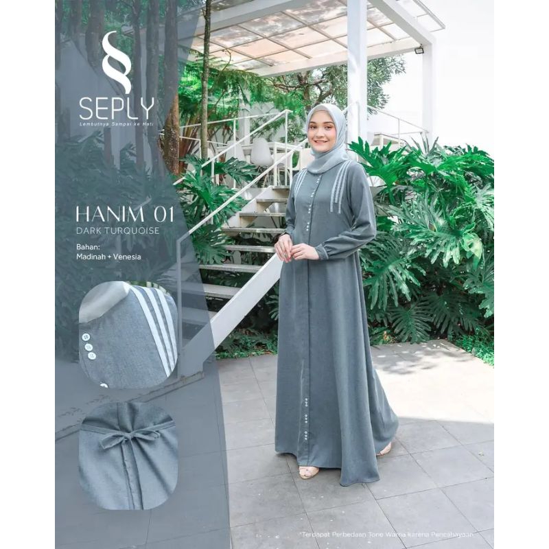 Ethica Hanim 01 Dark Turquoise, Dusty Purple Dress Simpel Daily Remaja