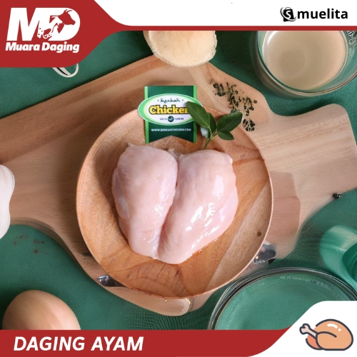 

BERKAH AYAM CHICKEN Fillet Dada 1kg - BEBAS Hormon Pestisida & Antibiotik