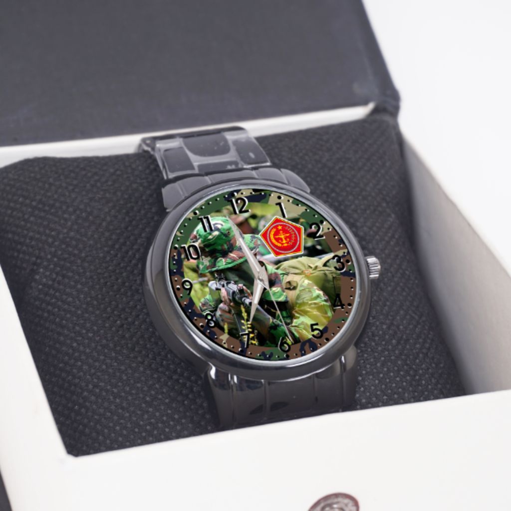 Jam Tangan Pria Keren Tentara Nasional Indonesia Loreng Raider Militer Custom