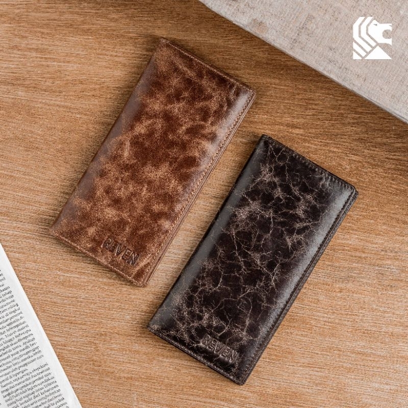 Dompet Panjang Pria Kulit Asli Reven Baraka Wallet