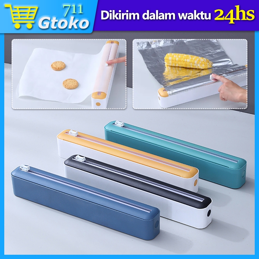 Alat Pemotong Plastik Wrapping Makanan Cling Wrap Dispenser Cutter Alumunium Foil Baking Paper Wrapp