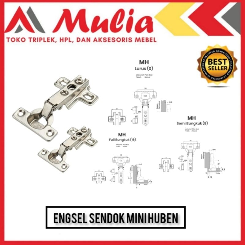 Engsel Sendok Mini 26 Engsel Lemari Laci Huben