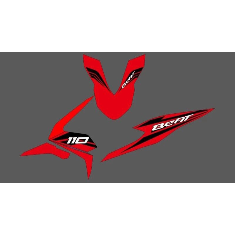 STRIPING STICKER BEAT NEW DELUXE 2020 TRANSPARAN SIMPLE