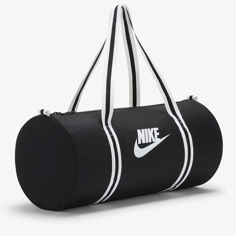 Tas NIKE Heritage Duffel Bag (30L) Training Travel Bag Black ORIGINAL