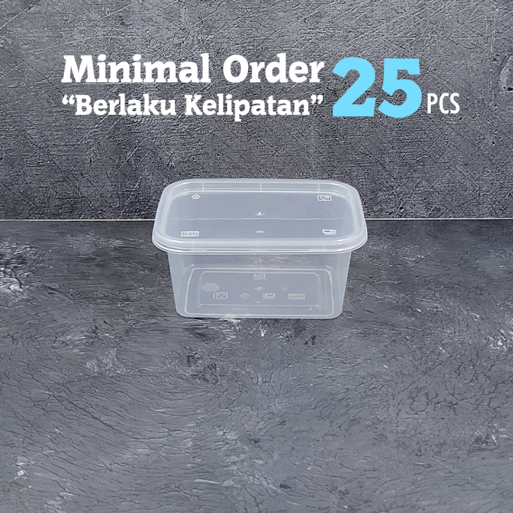 Thinwall 250ML REC / Box Thinwall 250 ML / Kotak Makan Plastik 250ML RECTANGLE / Thinwall Tegal
