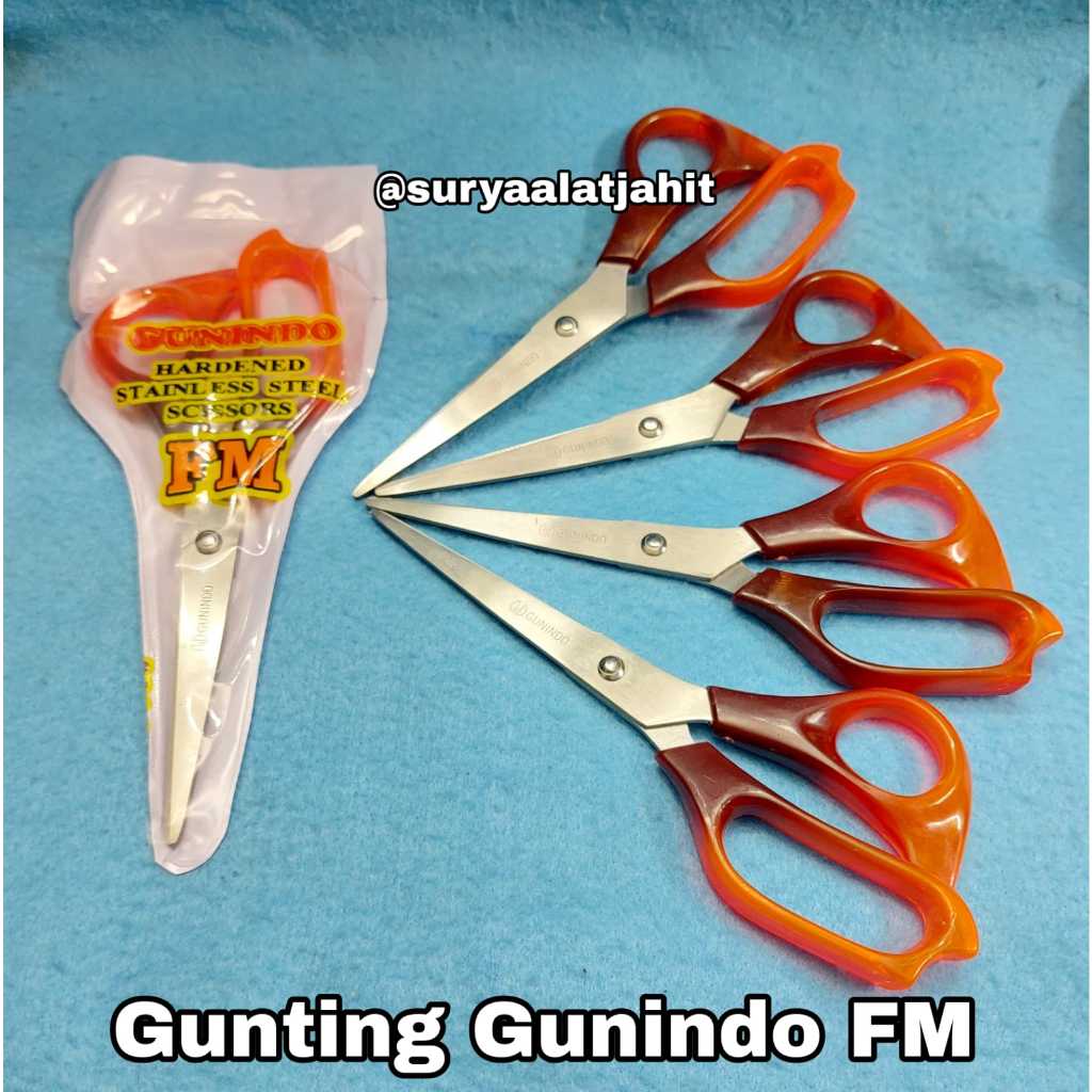 

Gunting Gunindo (FM) 17cm coklat stainless =rp.11.000/1pcs