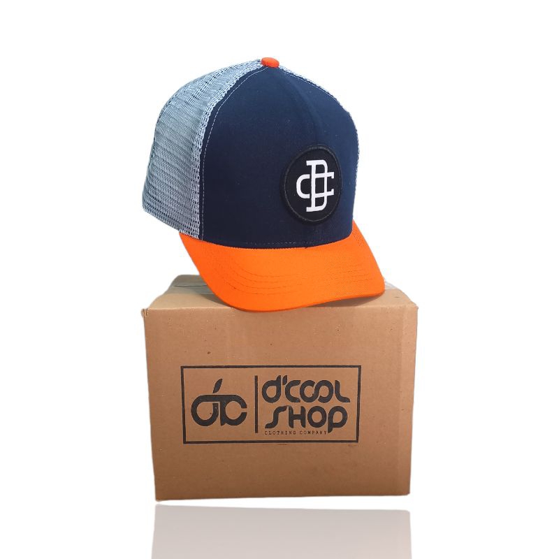 DCOOLSHOP Topi Trucker Jaring Pria Lidah Pendek Premium