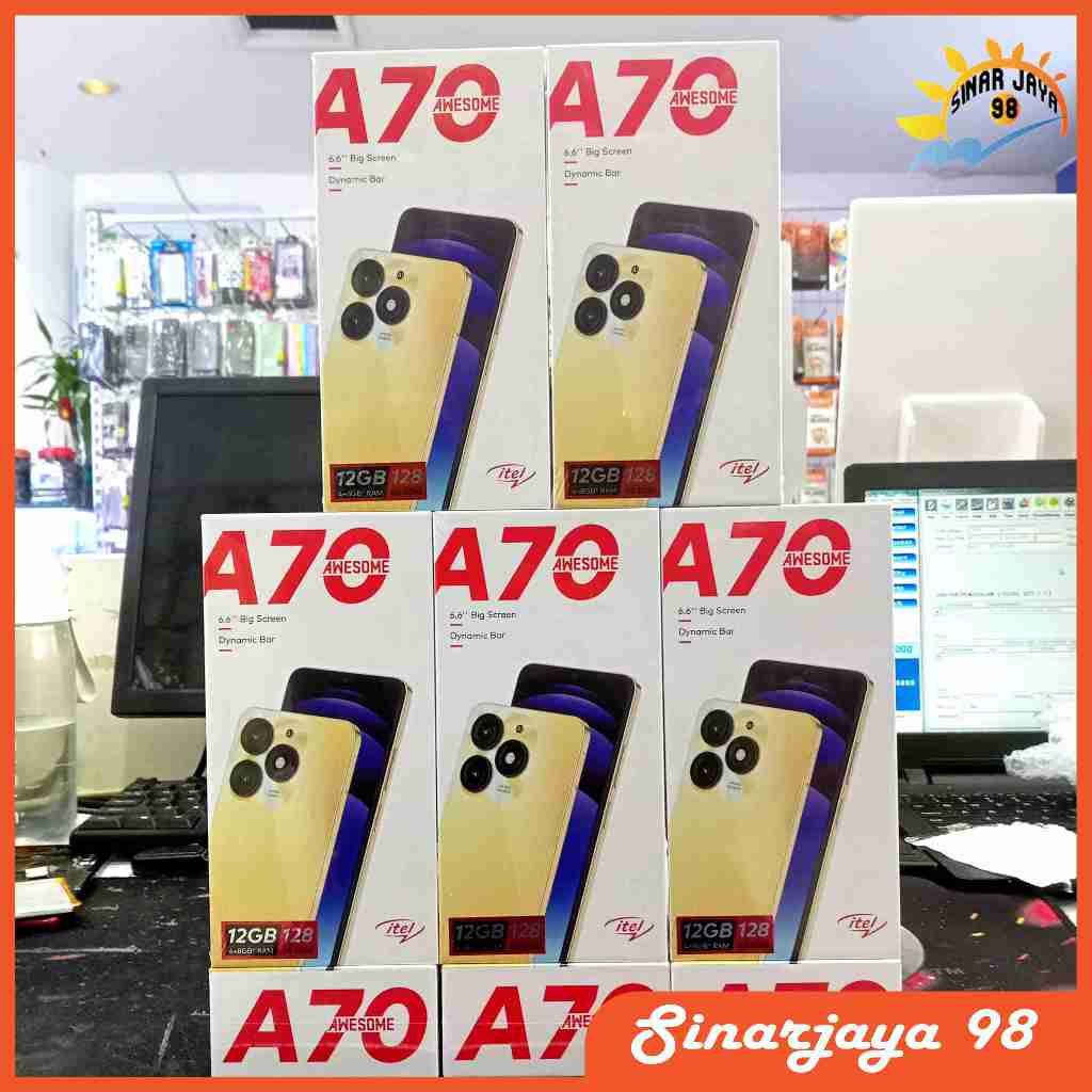 ITEL A70 4/256GB & 4/128 (EXTENDED RAM 8GB) - GARANSI RESMI ITEL INDONESIA