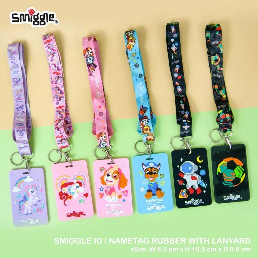 

NAMETAG ID CARD SMIGGLE RUBBER DENGAN TALI
