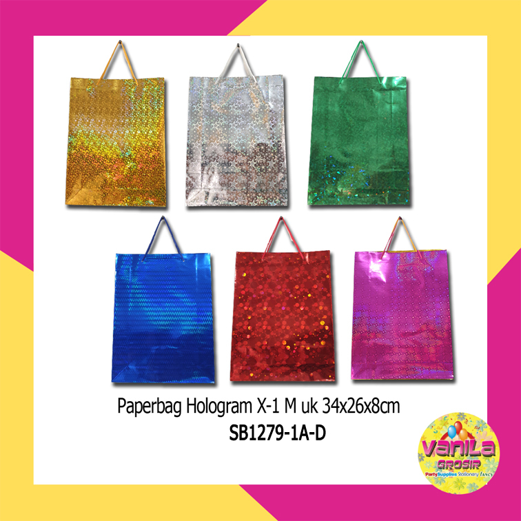 

1 PCS PAPERBAG HOLOGRAM XL, SHOPPING BAG, TAS KADO