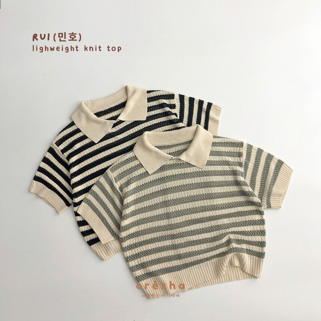 Cresha - Rui Lightweight Knit Top | Atasan Anak Korea Unisex