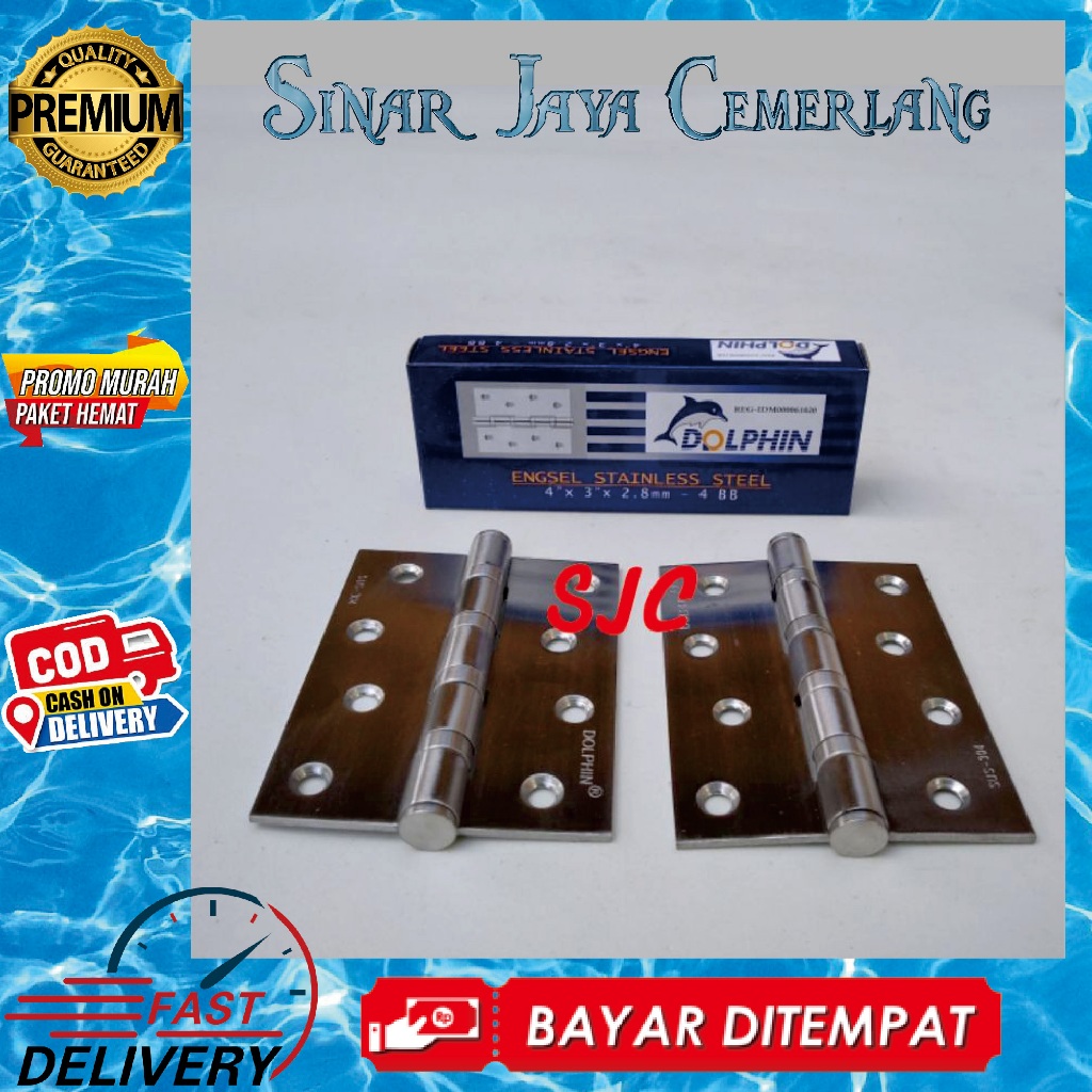 Engsel Pintu/Jendela Dolphin - Engsel Stainless SUS 304 Tebal