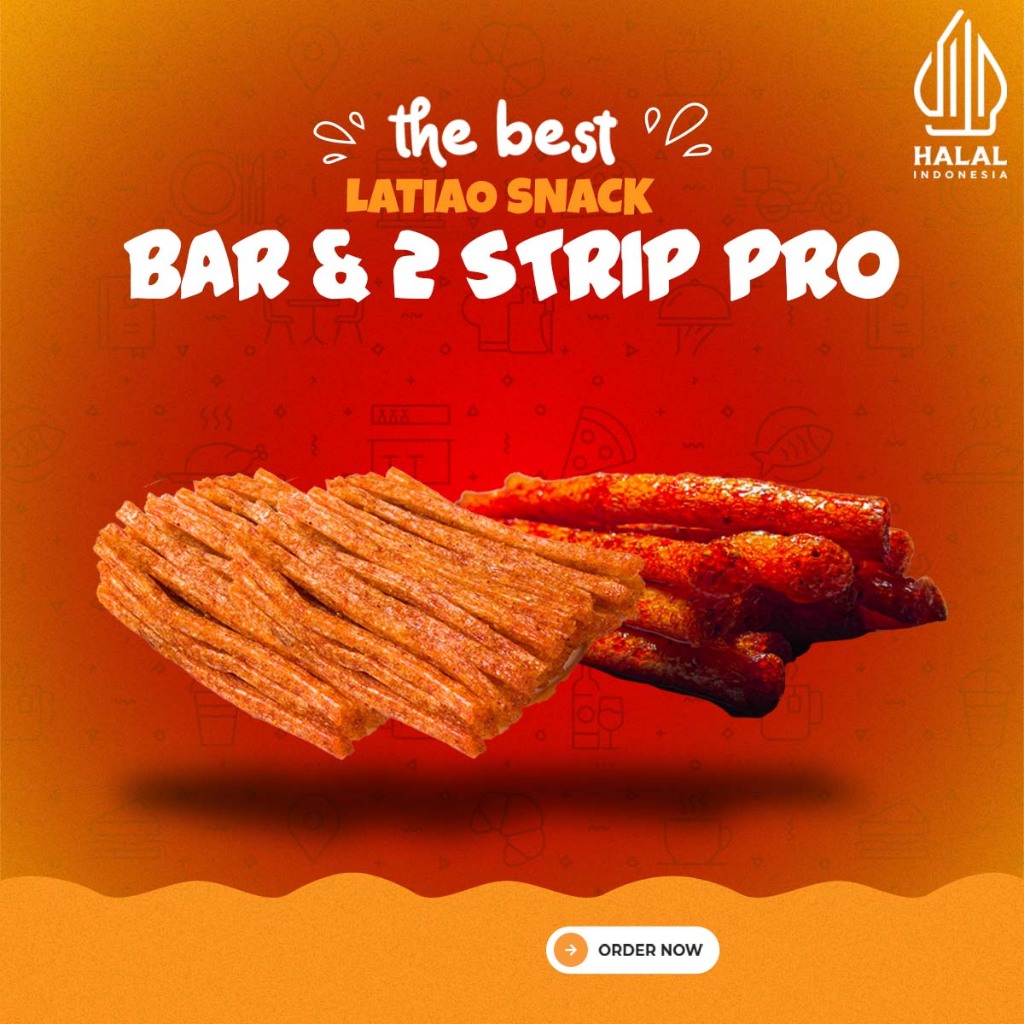 

[PAKET LATIAO] Strip Pro (2 Pcs) + Bar (1 Pcs) | SNACK VEGETARIAN CEMILAN GLUTEN LATIAO