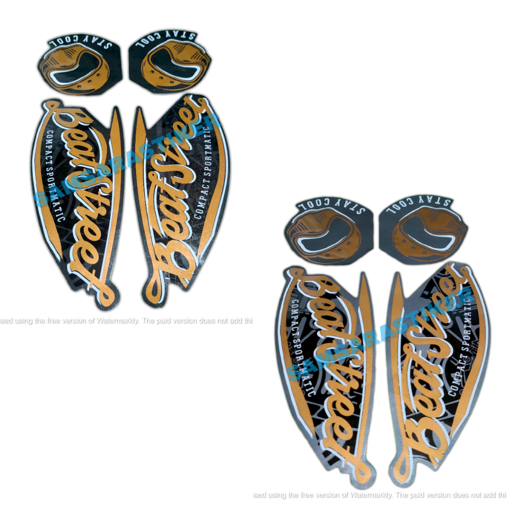 STIKER STRIPING LIS BODY MOTOR HONDA BEAT STREET 2018 FULL SET