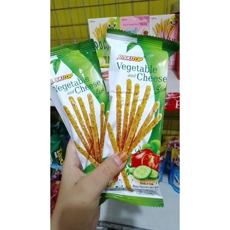 

Vegetable and Cheese Biskitop Stik Sayur 1dos isi 40pcs x 60gr