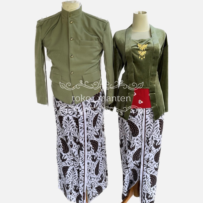 BAJU INSTAN PREWED / SET PREWEDDING ADAT JAWA / BAJU COUPLE PREWEDDING SAGE