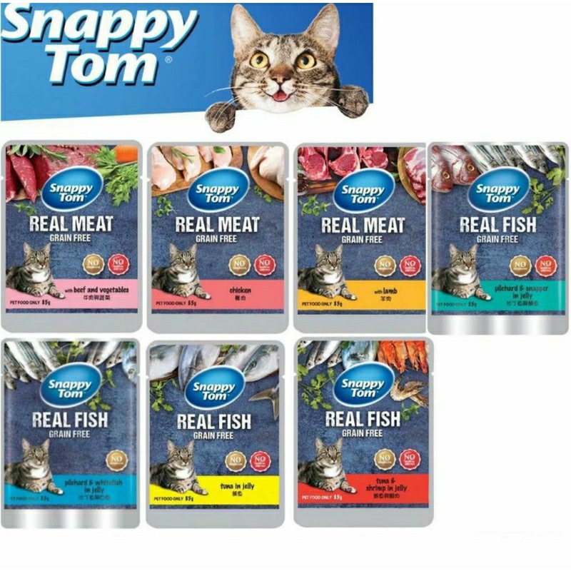 SNAPPY TOM WETFOOD POUCH 85 GRAM