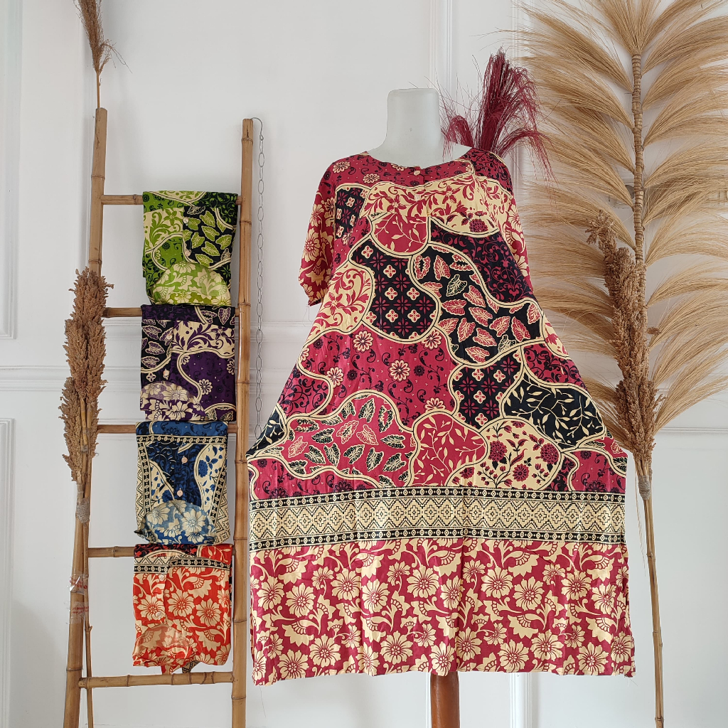 DASTER PAYUNG BATIK SOGAN LD 120/DASTER BUSUI BUMIL BATIK SOGAN/DASTER RAYON FULL FINISH BATIK SOGAN