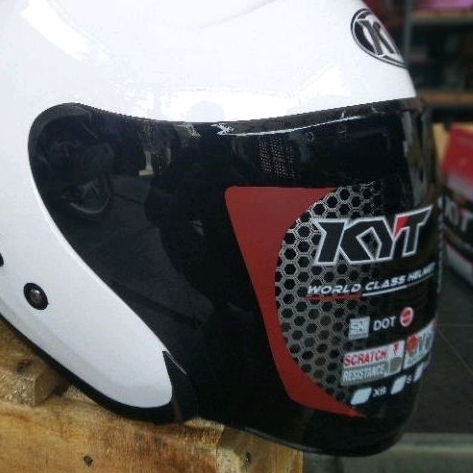 Kaca helm KYT Kyoto hitam original visor Kyoto