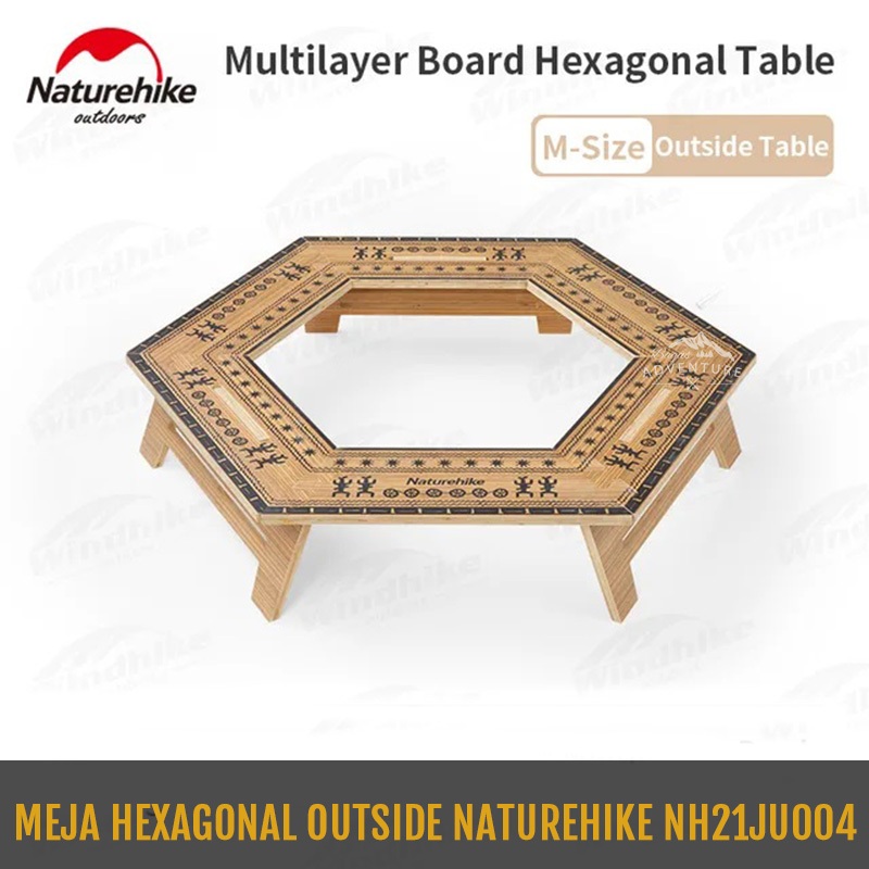 MEJA HEXAGONAL OUTSIDE SIZE M NATUREHIKE NH21JU004