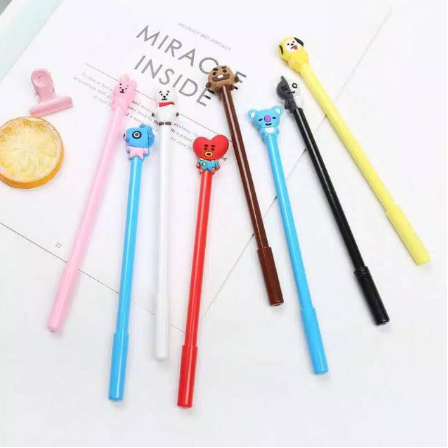 

NEW KARAKTER PEN KARTUN PULPEN K-POP PULPEN LUCU MURAH PULPEN GEL