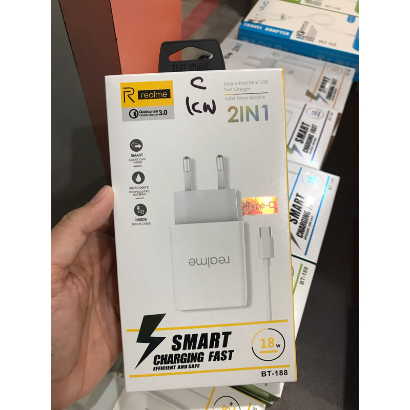 CHARGER HP REALME TYPE C CHARGING FAST 18W ORIGINAL