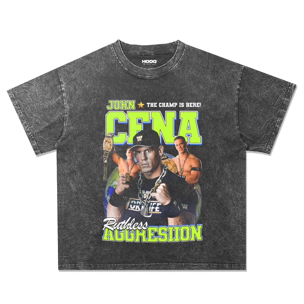 Kaos Smackdown JOHN CENA Oversize Model Washed Stone Wash / JOHN CENA T-shirt
