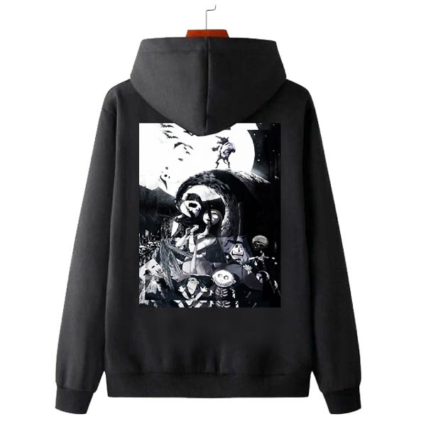 New Jaket Hoodie Jack Skellington The Nightmare Before Christmas Hoodie Bahan Cotton Fleece
