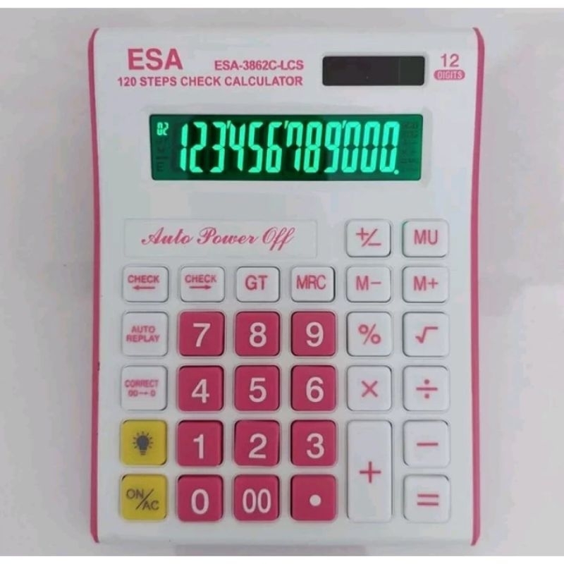 

HJK Kalkulator LED Esa - Calculator Esa Led 3862C-Lcs 12Digit