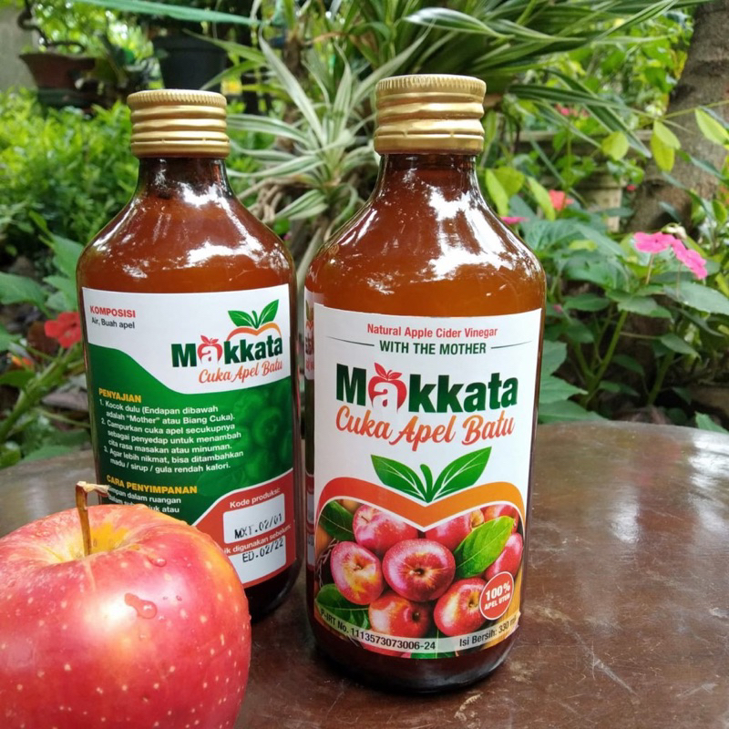 

Makkata CUKA APEL Batu Malang MAKKATA Organic Apple Cider Vinegar Original 100% Apel Utuh