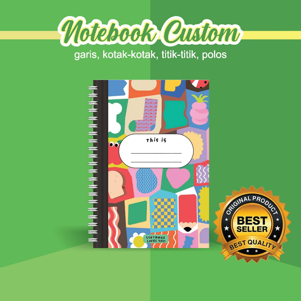 

NOTEBOOK A5 CUSTOM CATATAN/JURNAL BOOKPAPER GRID/KOTAK2#DOTTED/TITIK2#BLANK/POLOS