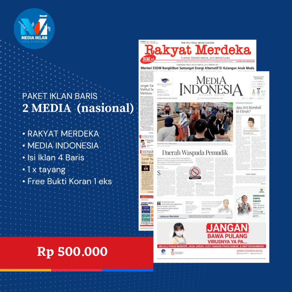 IKLAN KORAN KEHILANGAN BPKB STNK SHM PAKET 2 MEDIA NASIONAL