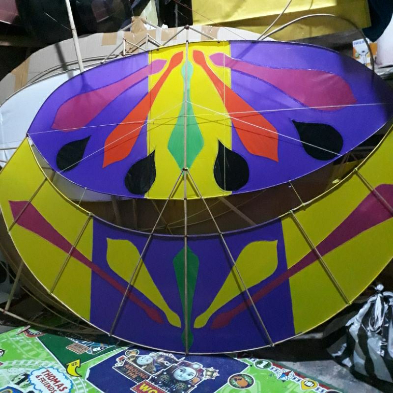 layangan gapangan pegon ceper motif