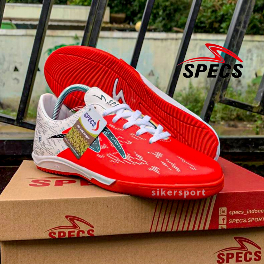 Sepatu Futsal Specs Accelerator Garuda Alpha Pro Fg Merah Putih
