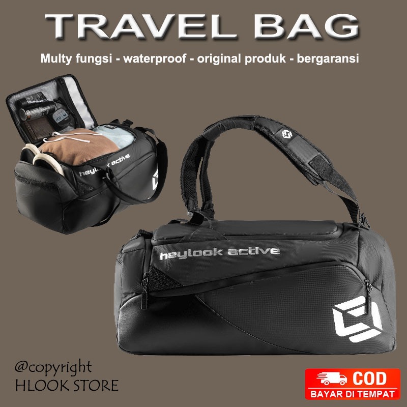Travel bag jumbo unisex pria wanita waterproof tas fitness gym pria tas duffel bag big size tas trav