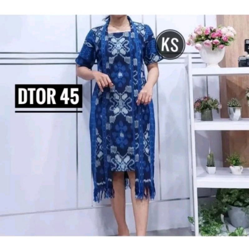 DRESS TENUN RUMBAI KUTU TERBARU, BAJU TENUN WANITA