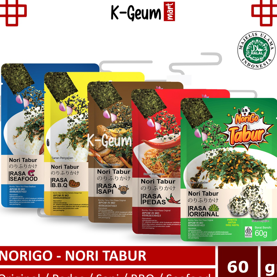 

COD✔️ NORIGO Nori Tabur Rumput Laut Panggang | Abon Nori 60 gram