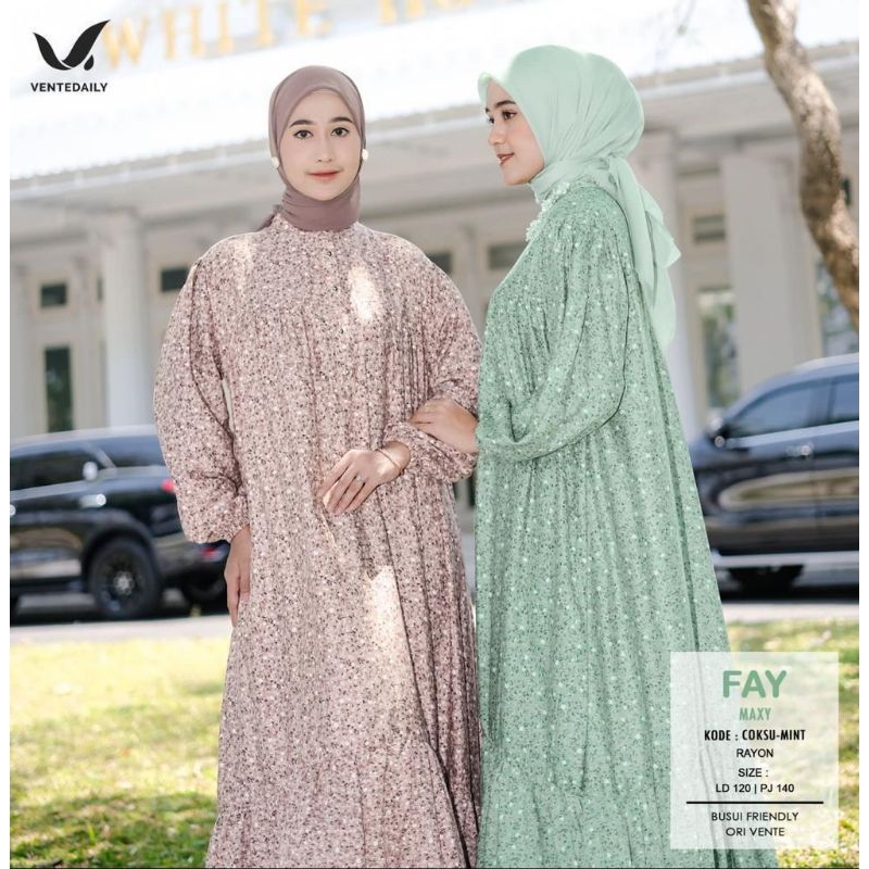 FAY MAXY Dress wanita Muslima bahan slik dior premium Best seller
