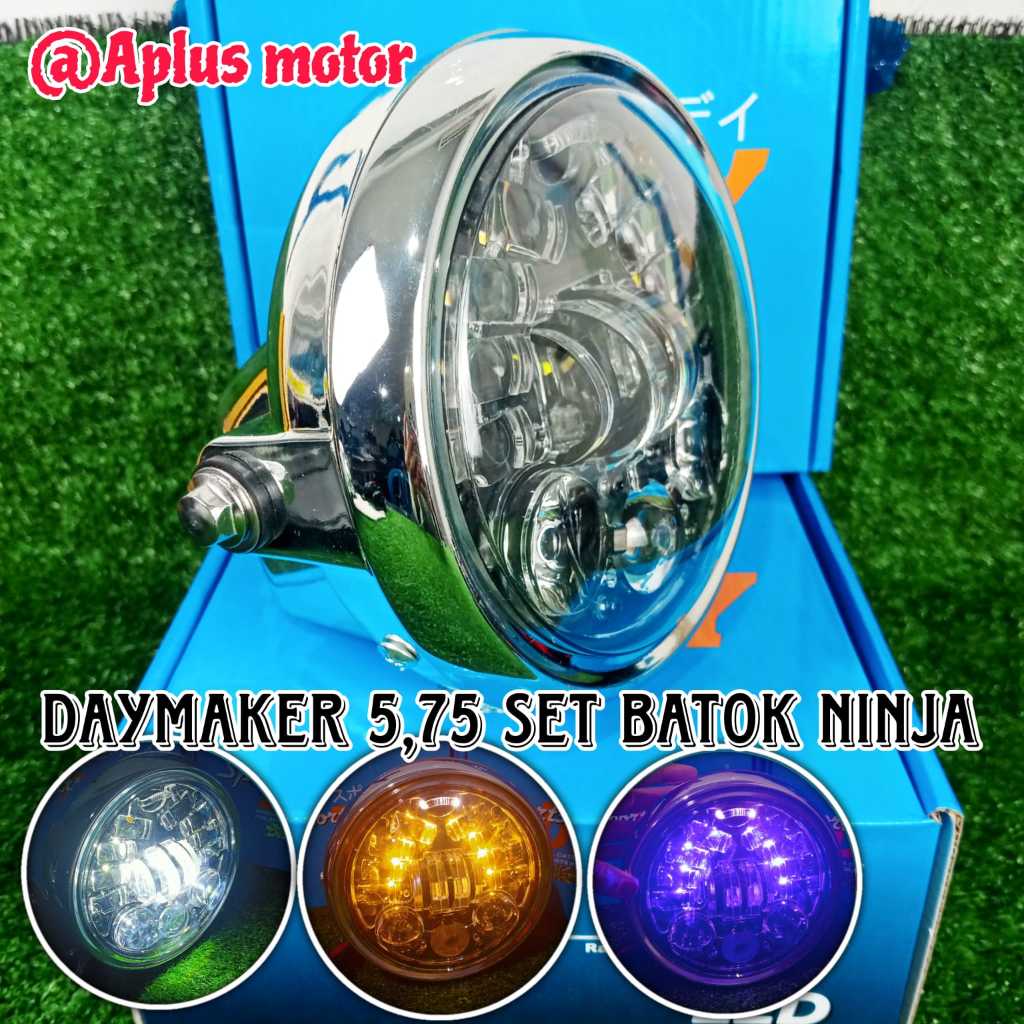 Daymaker 5,75inch Lampu Daymaker Set Batok Ninja Lampu Depan Cb Gl Mp Tiger Doble Senja Biru 5,75 In