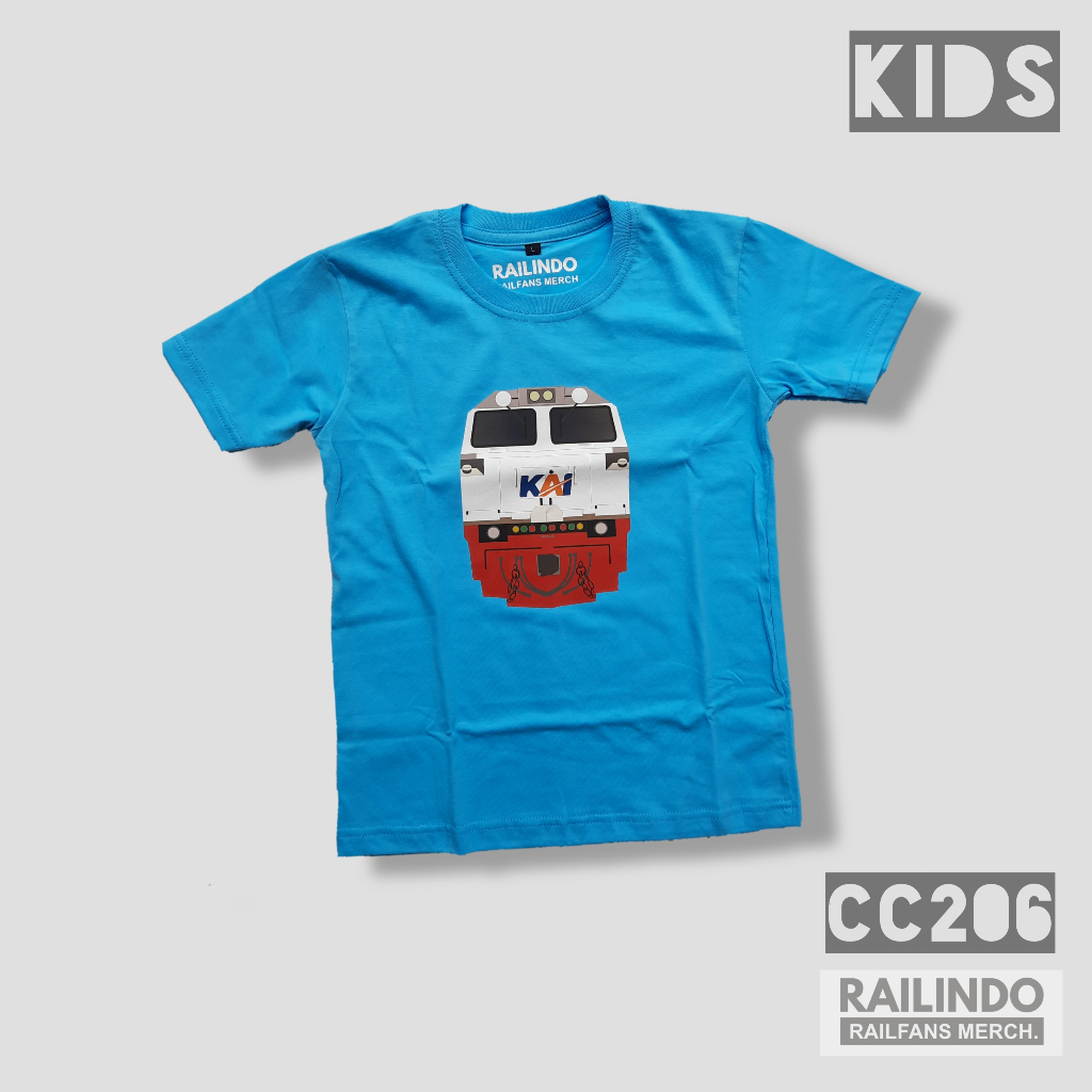 Baju Kaos Anak Kereta Api Lokomotif CC206 | Railindo