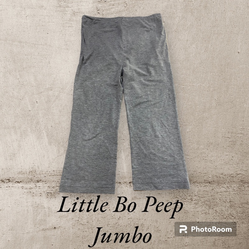 little bo peep celana legging jumbo 7/8 abu-abu grey dewasa wanita perempuan pinggang karet dalam ad