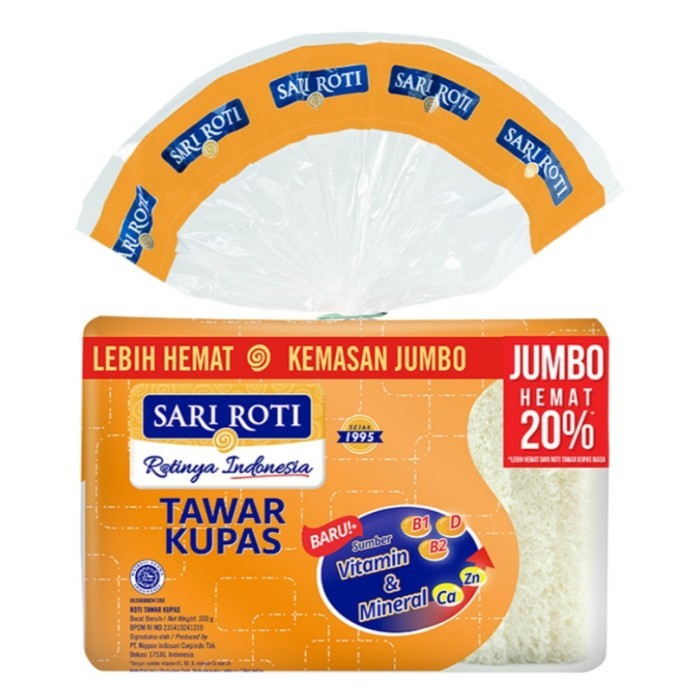 

Sari Roti Roti Tawar Jumbo Kupas 300gr