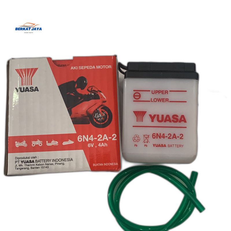 Aki Motor Yuasa 6N4-2A-2 6V 4Ah Untuk Honda Win/Yamaha V75/RX S/LS3