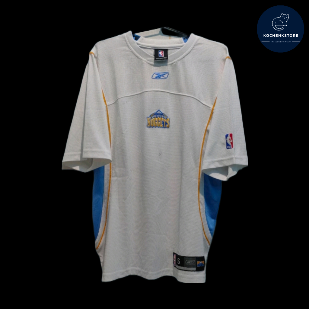 Baju Jersey Reebok NBA Denver Nuggets White Pria Preloved Thrifting