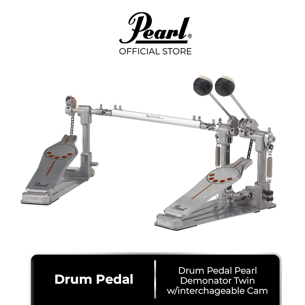 Pearl P-932 Drum Pedal Demonator Twin with interchageable Cam | Longboard Double Bass Drum Pedal